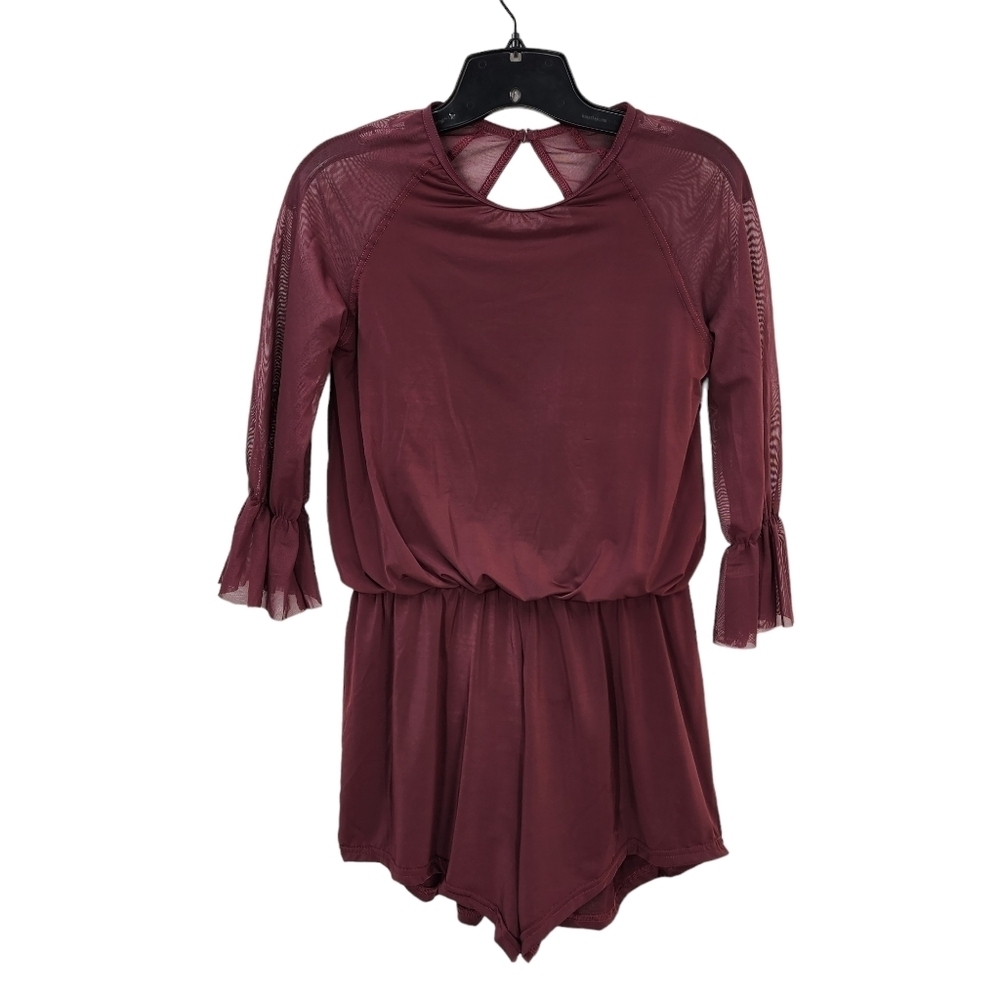 Balera Dancewear Women's Flounce Sleeve Romper - Medium Adult